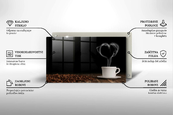 Kitchen countertop cover Coffee cup heart