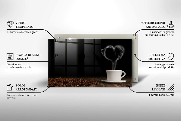 Kitchen countertop cover Coffee cup heart