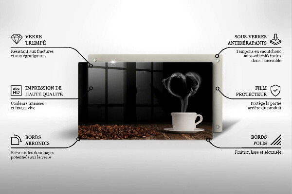 Kitchen countertop cover Coffee cup heart