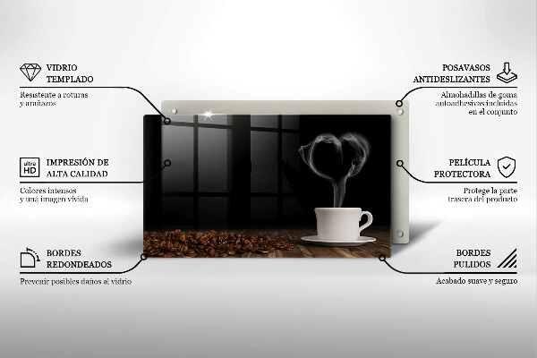 Kitchen countertop cover Coffee cup heart