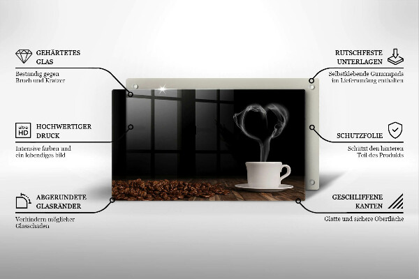 Kitchen countertop cover Coffee cup heart