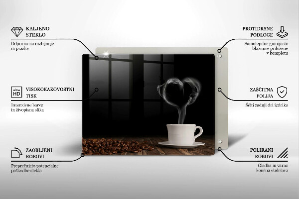 Kitchen countertop cover Coffee cup heart