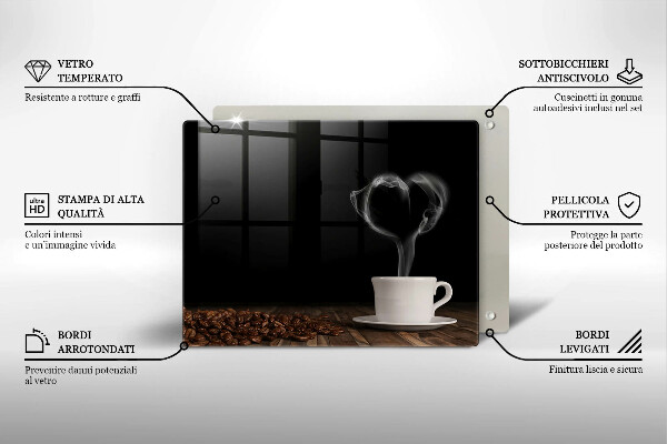 Kitchen countertop cover Coffee cup heart