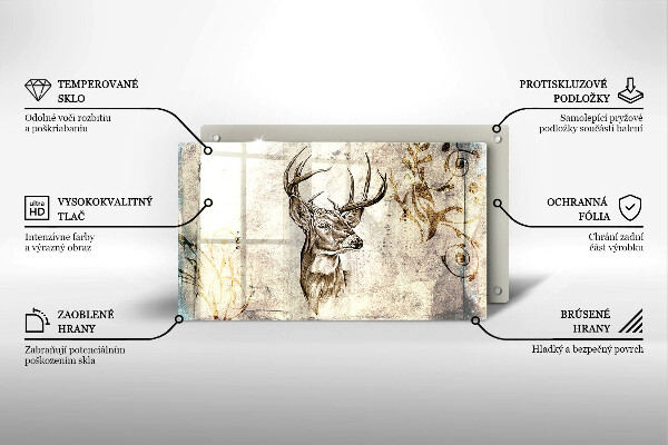 Kitchen countertop cover Illustration deer animal