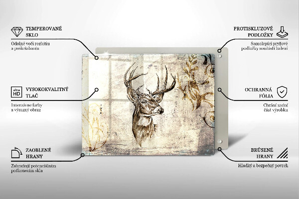 Kitchen countertop cover Illustration deer animal