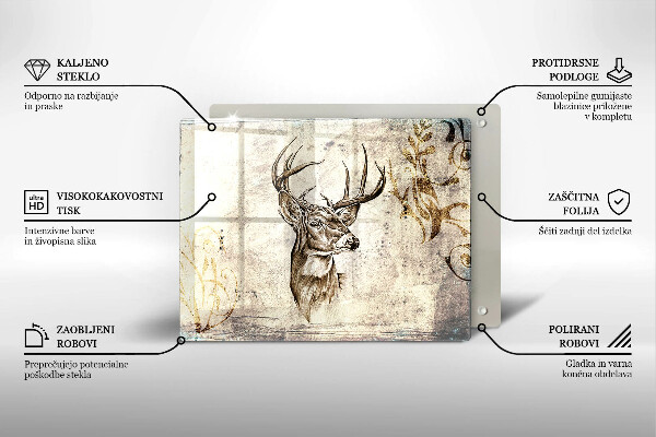 Kitchen countertop cover Illustration deer animal