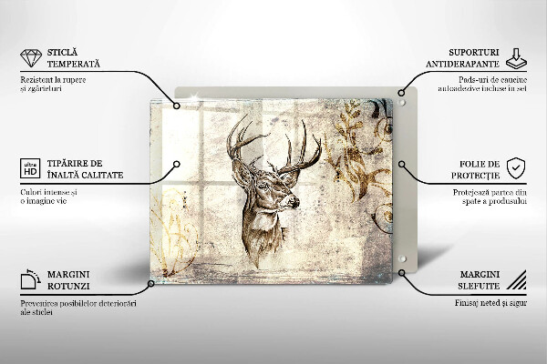 Kitchen countertop cover Illustration deer animal