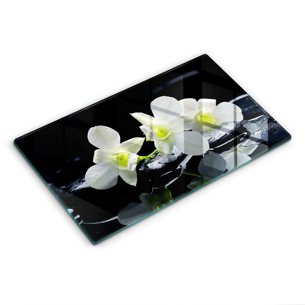 Worktop saver Zen white flowers in water