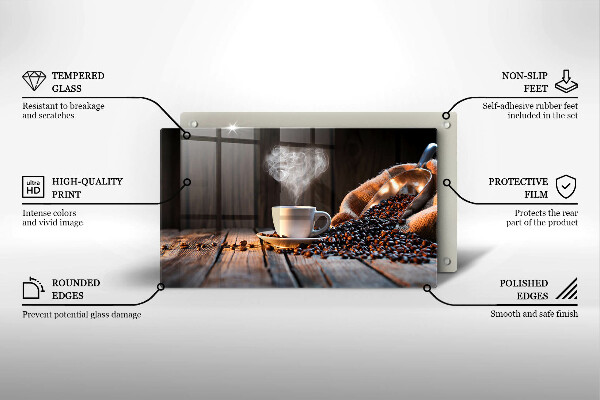 Worktop saver Coffee cup and heart