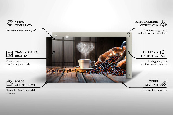 Worktop saver Coffee cup and heart