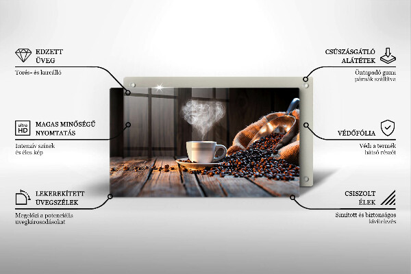 Worktop saver Coffee cup and heart