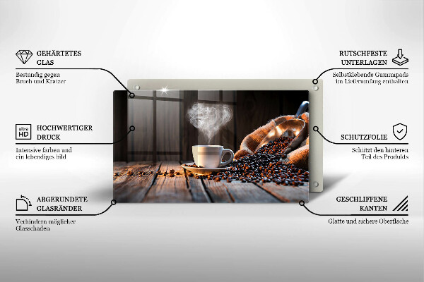 Worktop saver Coffee cup and heart