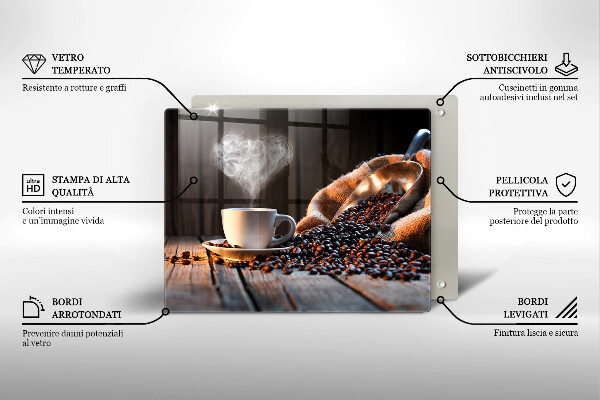 Worktop saver Coffee cup and heart