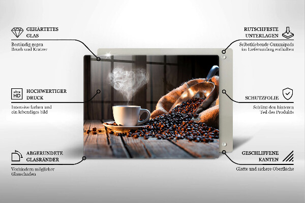 Worktop saver Coffee cup and heart