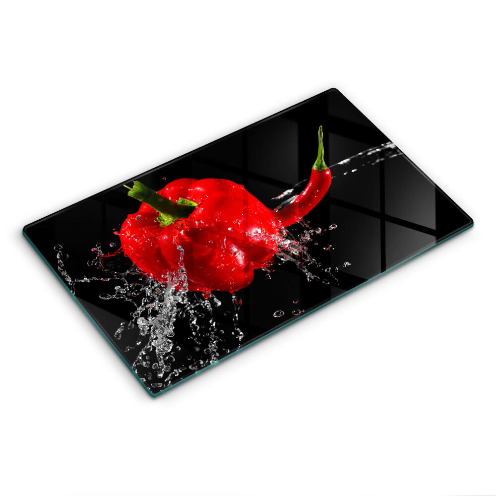 Worktop saver Red peppers in water