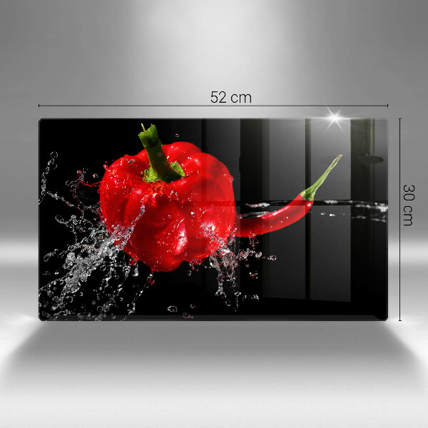 Worktop saver Red peppers in water