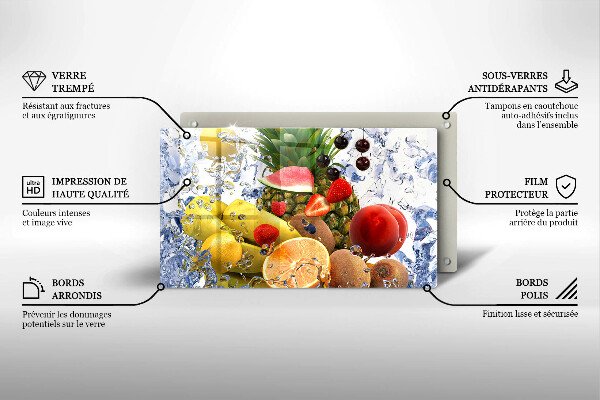 Kitchen countertop cover Juicy fruit and water