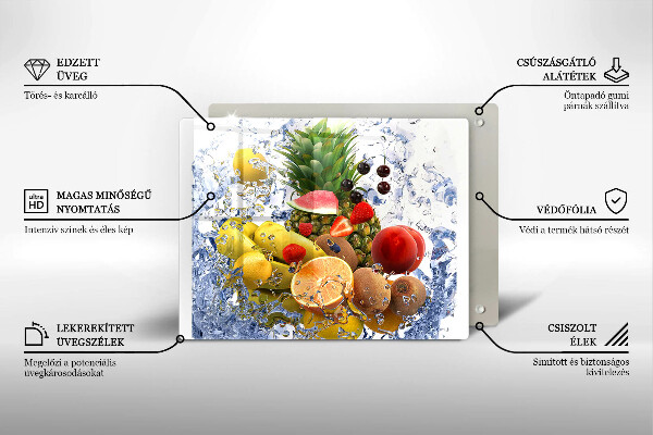 Kitchen countertop cover Juicy fruit and water