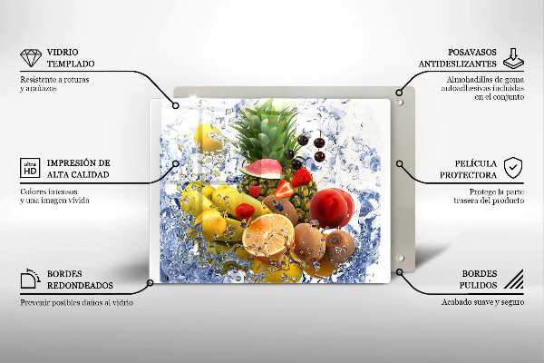 Kitchen countertop cover Juicy fruit and water