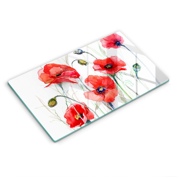 Worktop saver Red flowers