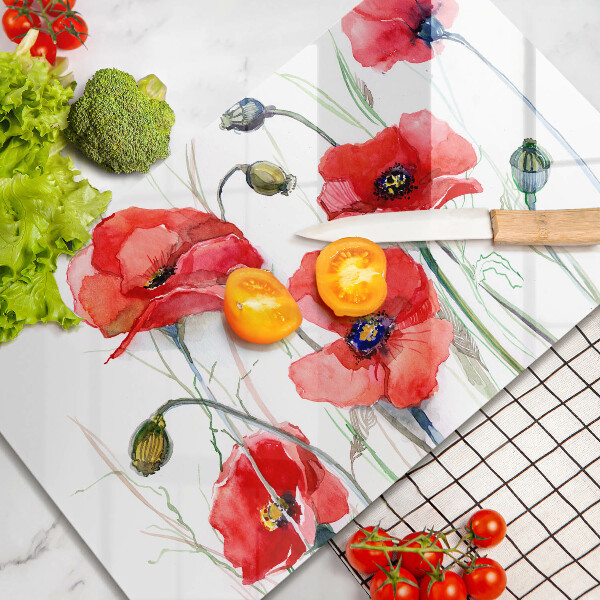 Worktop saver Red flowers