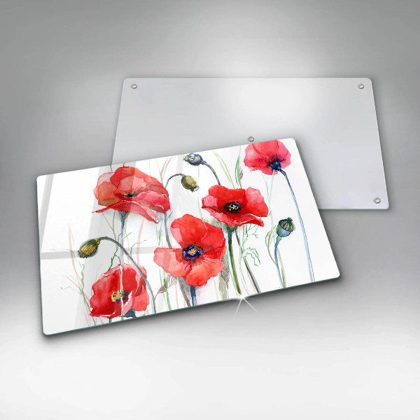 Worktop saver Red flowers
