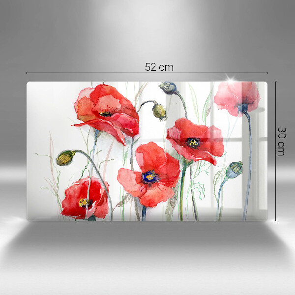 Worktop saver Red flowers