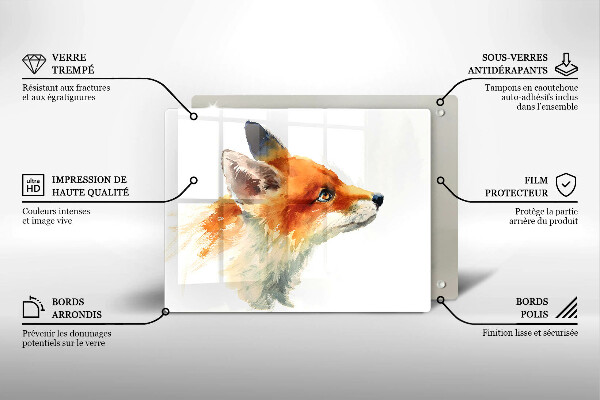 Worktop protector Painted fox