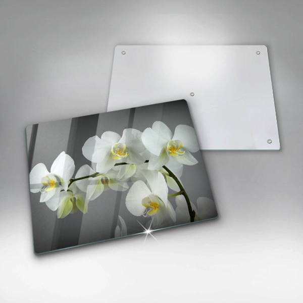 Kitchen countertop cover White orchid flowers