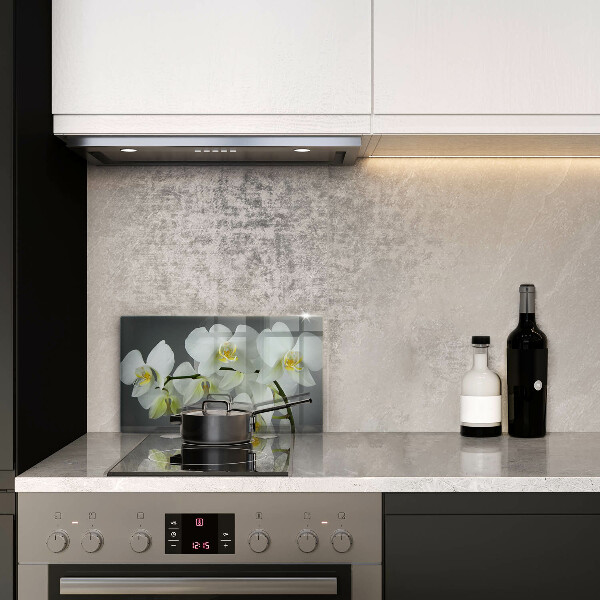 Kitchen countertop cover White orchid flowers