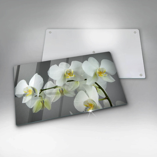 Kitchen countertop cover White orchid flowers
