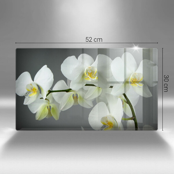 Kitchen countertop cover White orchid flowers