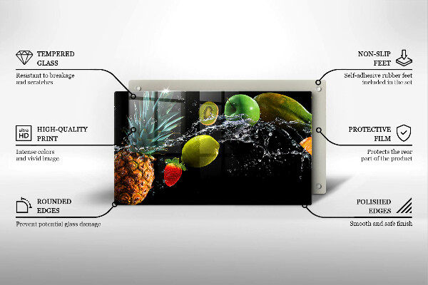 Kitchen worktop saver Fruits in water