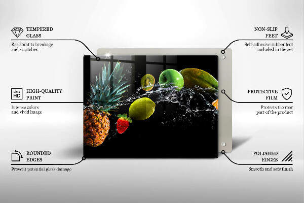 Kitchen worktop saver Fruits in water