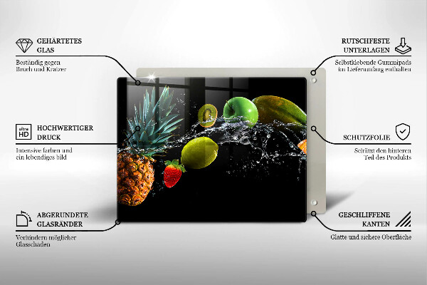 Kitchen worktop saver Fruits in water