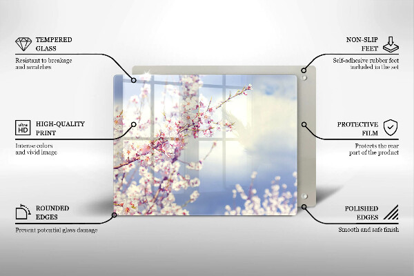 Worktop saver A blooming tree