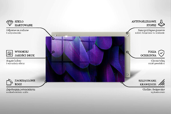 Kitchen worktop saver Neon feathers