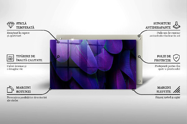 Kitchen worktop saver Neon feathers