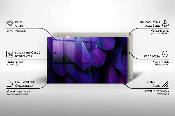 Kitchen worktop saver Neon feathers