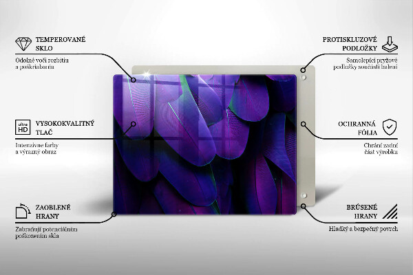 Kitchen worktop saver Neon feathers