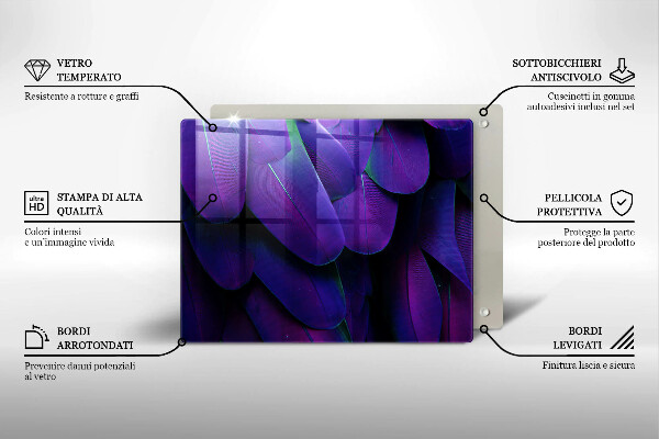 Kitchen worktop saver Neon feathers