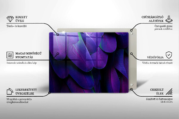 Kitchen worktop saver Neon feathers