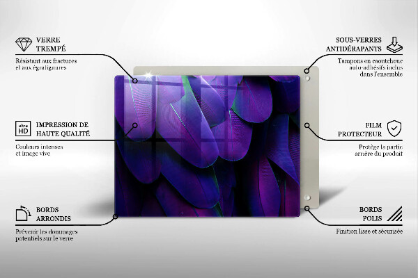 Kitchen worktop saver Neon feathers