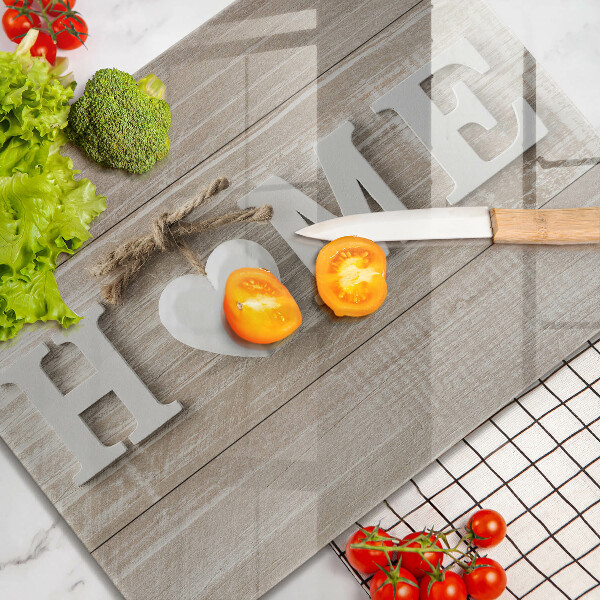 Kitchen countertop cover Boards and the inscription Home