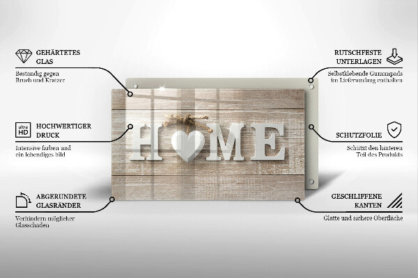 Kitchen countertop cover Boards and the inscription Home