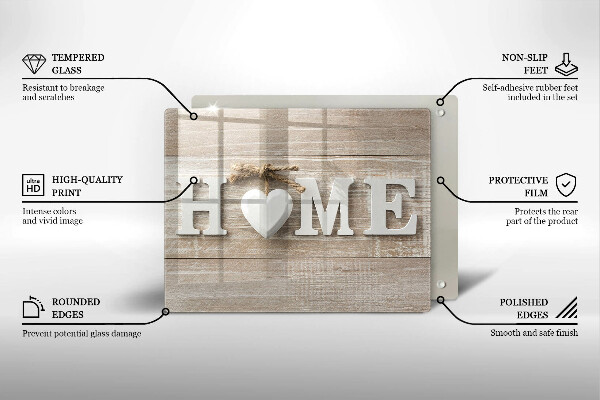 Kitchen countertop cover Boards and the inscription Home