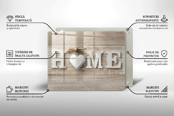 Kitchen countertop cover Boards and the inscription Home