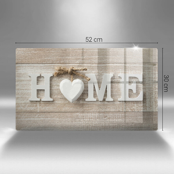 Kitchen countertop cover Boards and the inscription Home