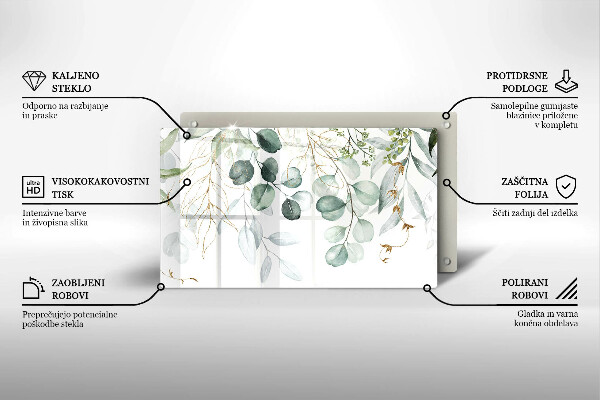 Kitchen worktop saver Painted plants