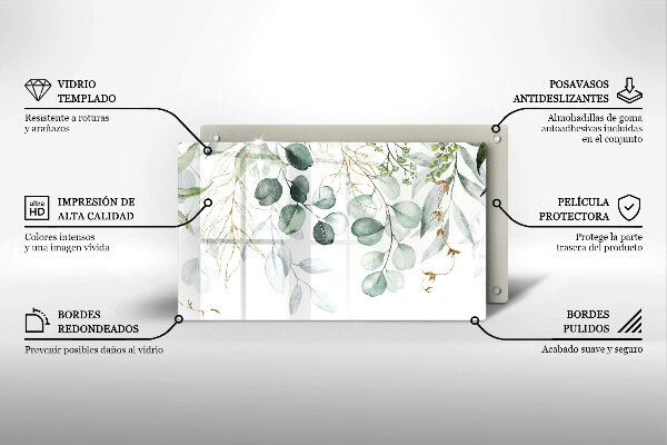 Kitchen worktop saver Painted plants